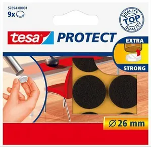 Selbstklebende Pads „Protect® 57894“, braun, Filz, 26 mm, TESA